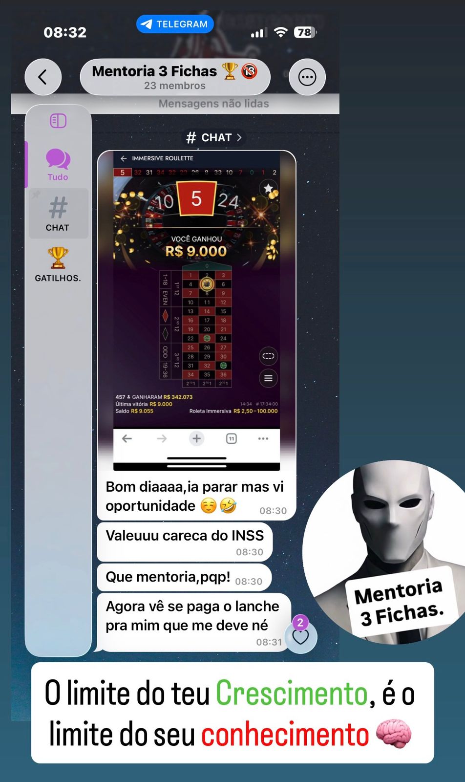 Resultado aluno Canal VIP MMM